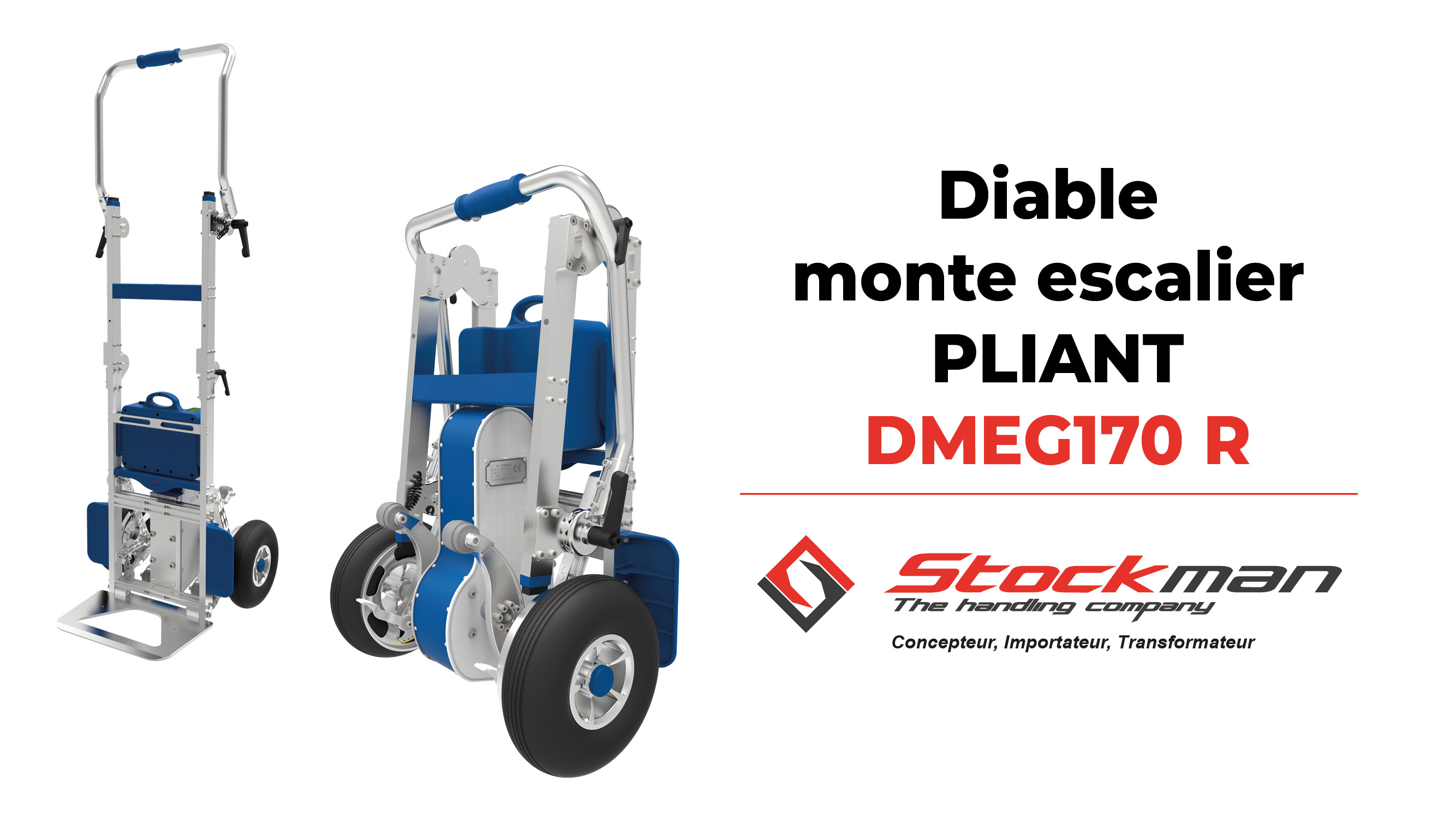 The DMEG170-R: electric folding stair climber sack truck